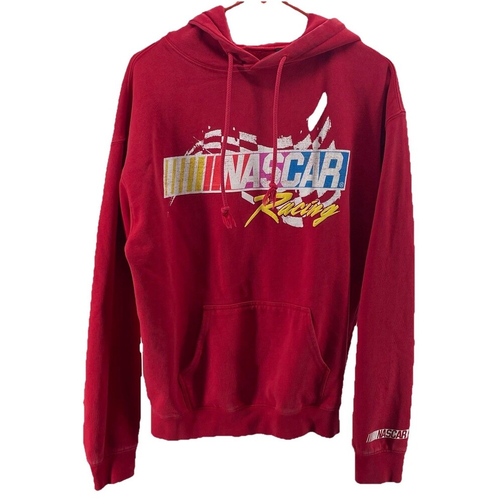 NASCAR Racing Hoodie Men’s M Red Tilly’s Graphic Pullover Sweatshirt Stock Car